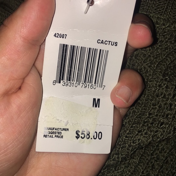 2 Short Sleeve Cardigans (green and tan) - Picture 5 of 5